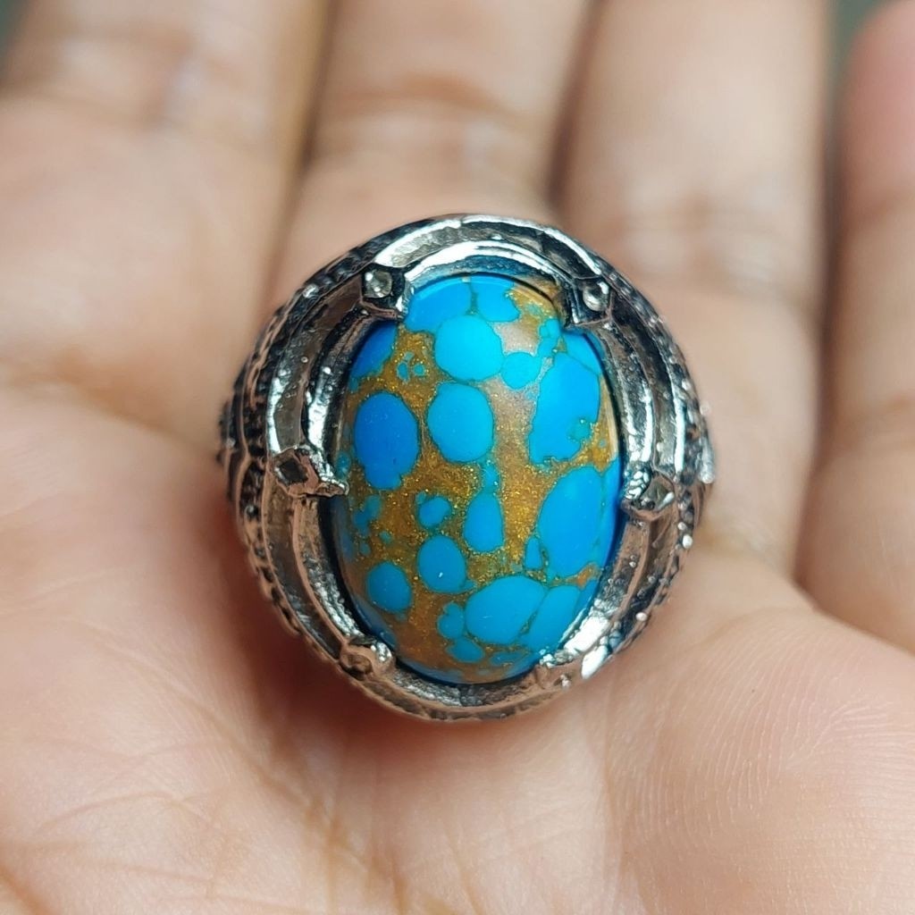 Pirus mesir urat emas ceplok kuro pakai Ring alpaka super AKIK