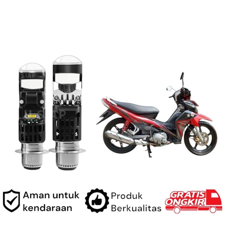 1pcs Lampu depan LED H6 Mini BiLED motor Yamaha jupiter Z 2010 Koko