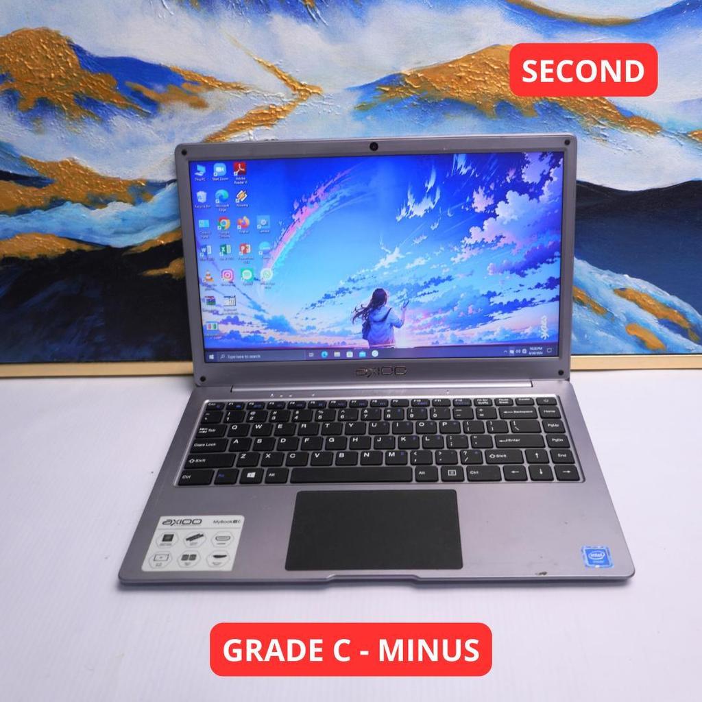 AXIOO MYBOOK-14E CELERON N4020 4 GB (14") GRADE C - MINUS LAPTOP SECOND ORIGINAL SINAR MUTIARA CELL