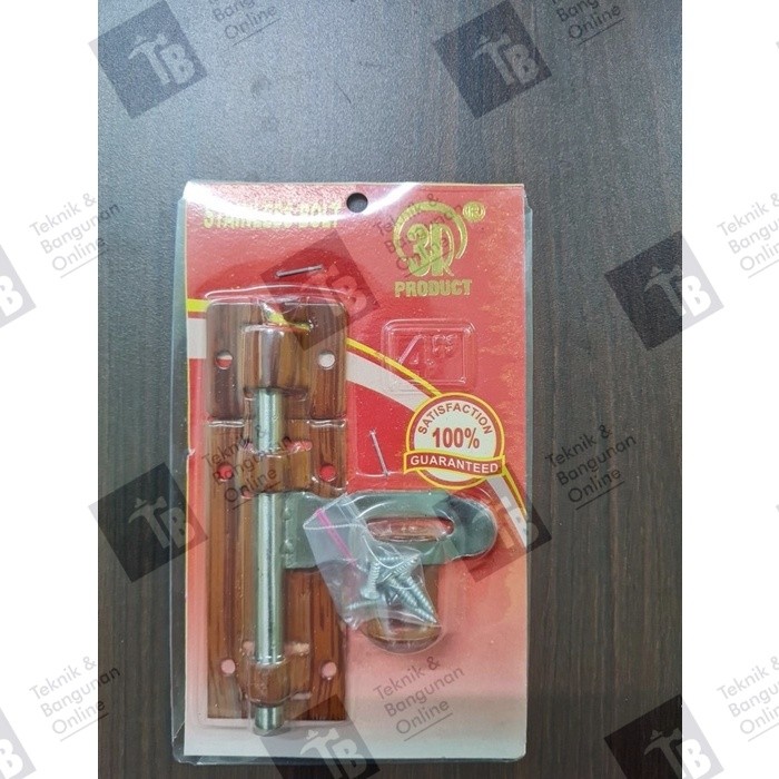 3R Grendel pintu overval warna 4 inch / Grendel stainless steel 4"