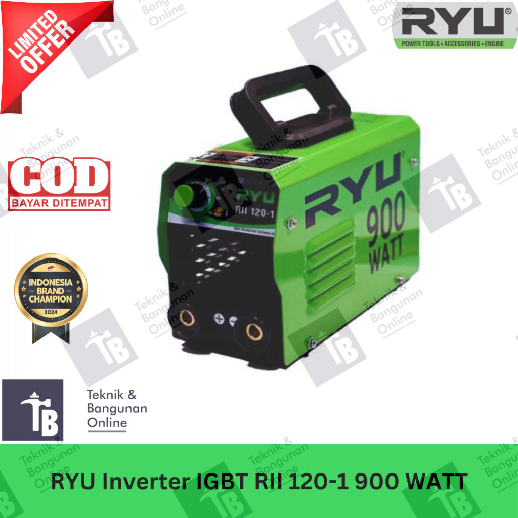 Ryu Mesin Travo Las listrik 900 Watt IGBT 120-1 set/ Inverter 900 watt