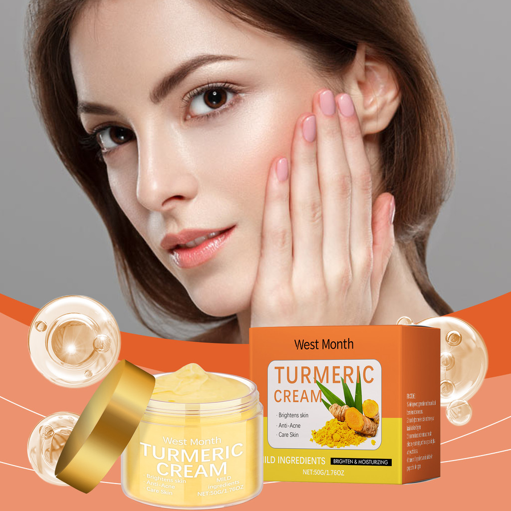 West&Month turmeric face cream 50g turmeric cream pelembab mencerahkan wajah pelembab untuk kulit be