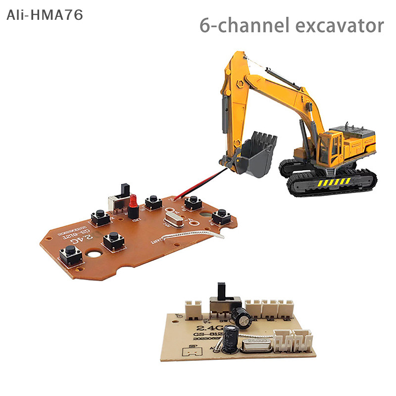 (HMA76)1 Set RC Car Remote Control Toys Parts 6CH 2.4G Remote Control High Quality 27MHz Circuit PCB