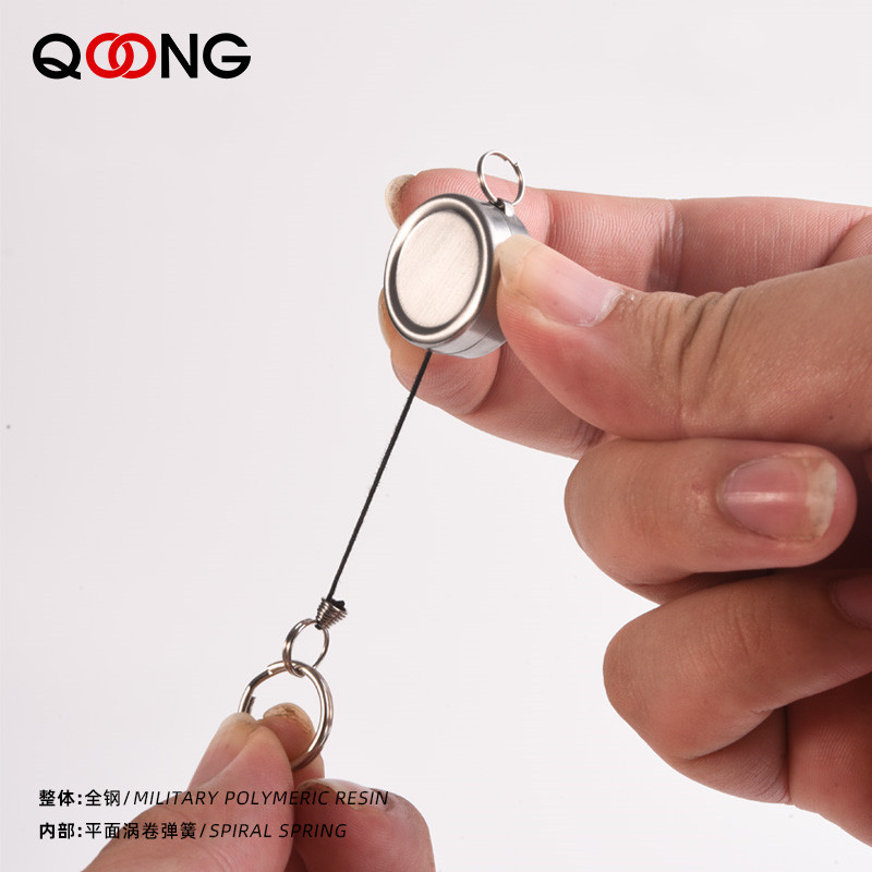 Resilience Kevlar Fibre Rope Elastic Keya keyring Sporty Retractable Alarm Keyain Anti-lost telescop