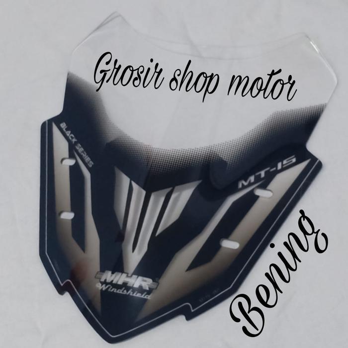 Windshiel winsil mhr racing mt15 / visor kaca depan mt15 merk mhr - bening
