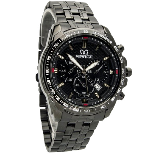 Jam Tangan Pria Mirage 8535 Full Hitam