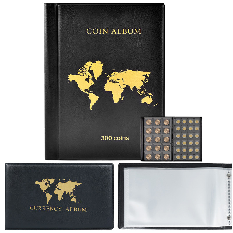 Coin Collection Organizer Album Bill Invoice Organizer Book Loose-leaf Coin Souvenir Coin Collection