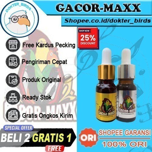 PERHUTANI Doping Burung - GACOR MAXX vitamin burung kicauan MURAI BATU  KACER  KENARI  CUCAK IJO CEN