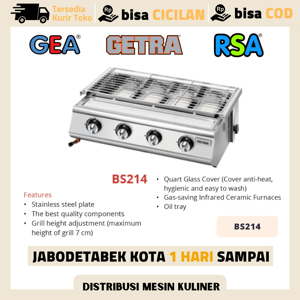 KOMPOR PEMANGGANG GETRA BS214 BS 214 BS-214 GRILLER 4 TUNGKU