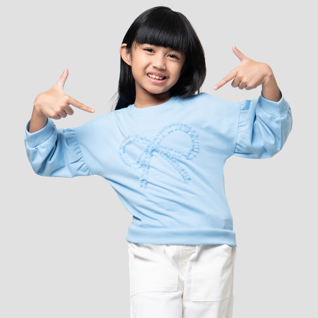 Little M Outerwear Aplikasi Pita Sweater Anak Perempuan 123094027