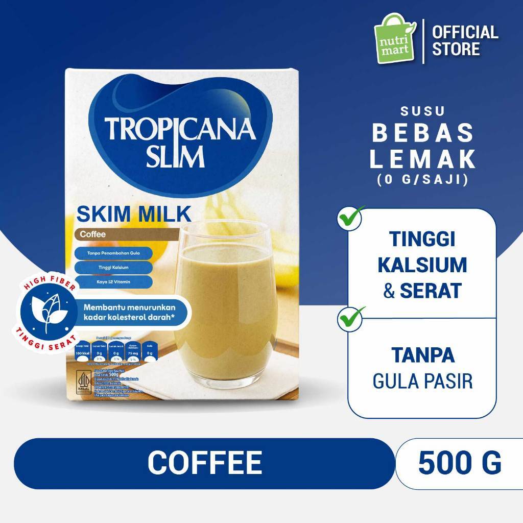 Tropicana Slim Susu Skim Coffee 500gr - Bantu Turunkan Kolesterol