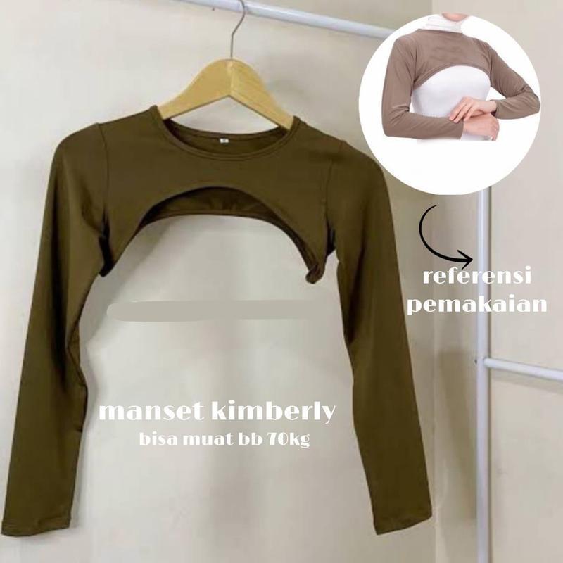 Atasan Wanita MANSET kimberly long bolero super crop Bolero / Crop Manset JERSEY STRETCH