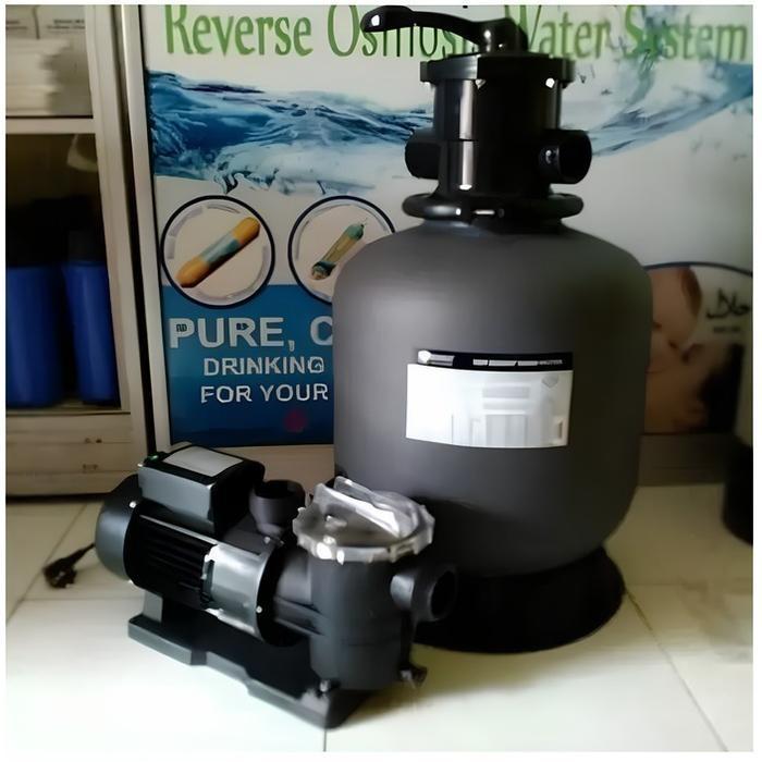 Mesin Pompa Air Kolam Renang 1Hp + SAND FILTER 16" Paket Kolam Renang