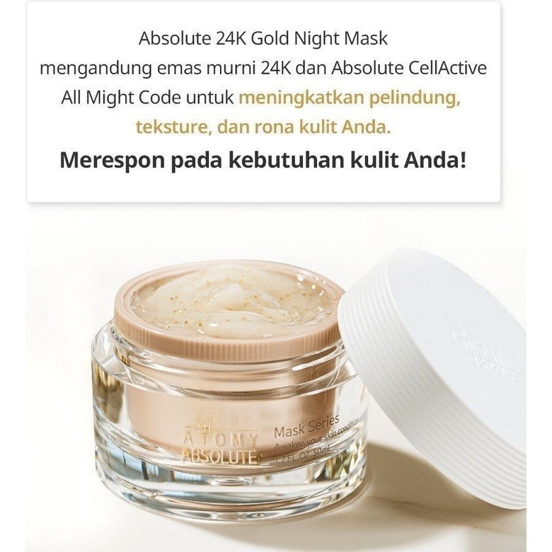 Atomy Absolute 24K Gold Night Mask | masker wajah