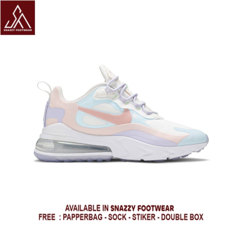 Sepatu Sneakers Nike Air Max 270 React Sail Coral Stardust 100% 100% Original Unisex