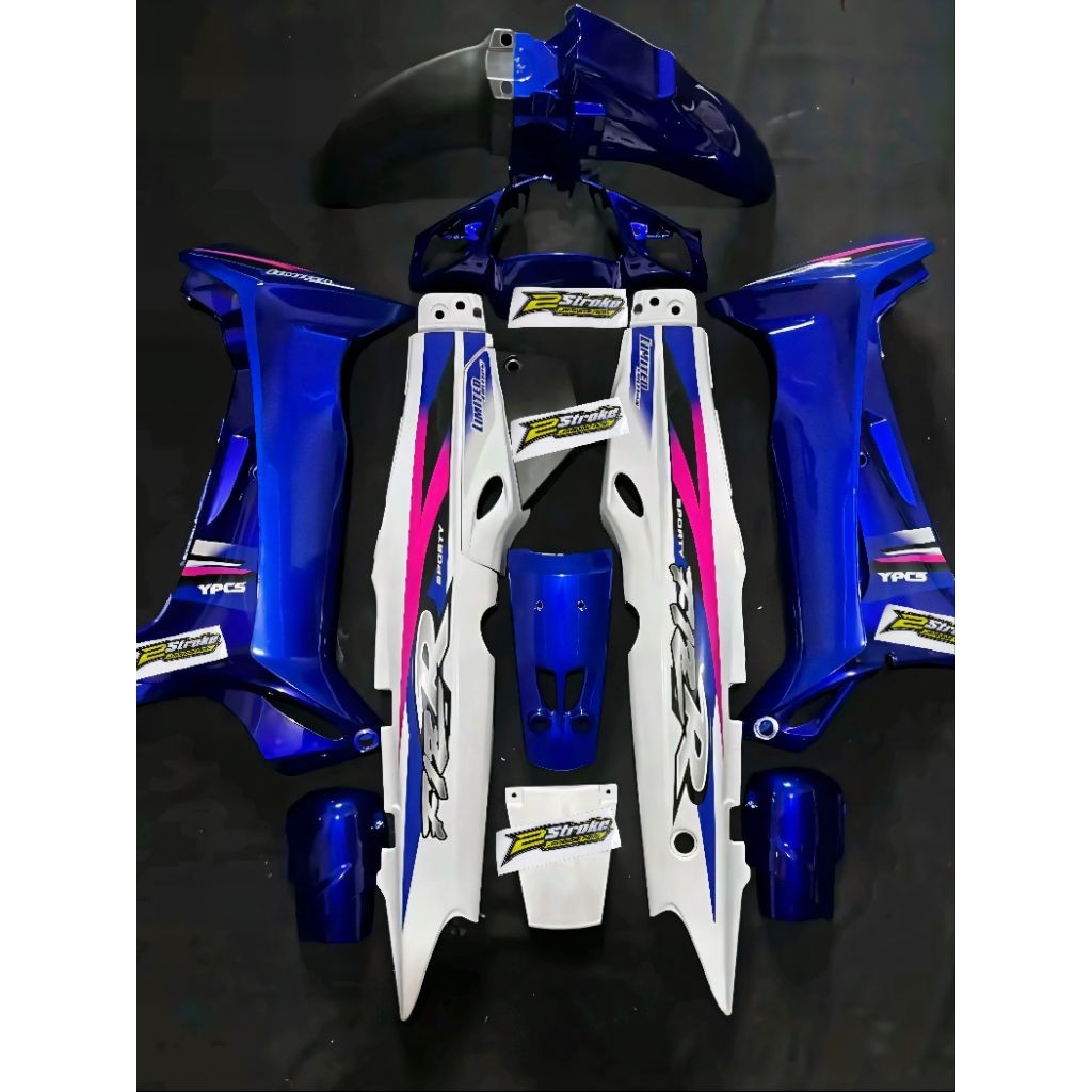 Fullset Body Halus Fizr Dualtone Biru Putih Body Set Yamaha F1zr Dualtone Biru Putih