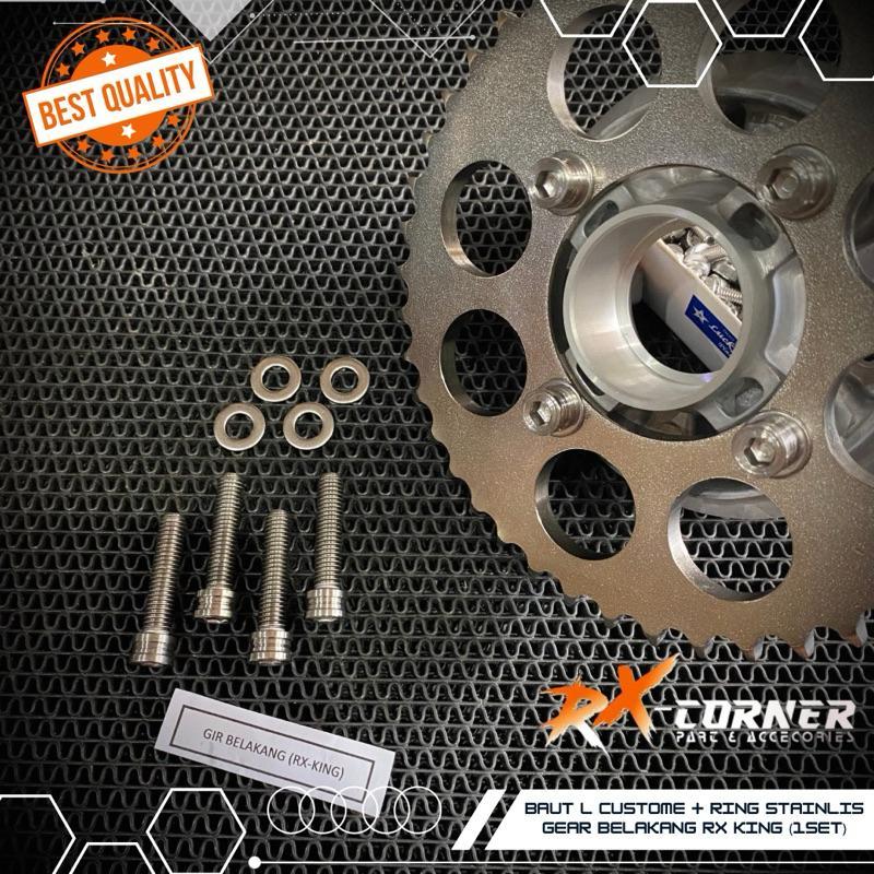 Baut Baud L Custome Gear Belakang Rx king ( Sepaket )