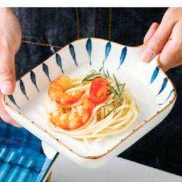 Piring Keramik Tempat Saji Unik Seperti Teflon Korea Japan Style - TANGKAI CEBONG