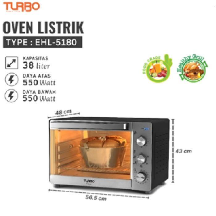 TURBO EHL5180 Oven Toaster Listrik Carino 30 Liter - NON PACKING
