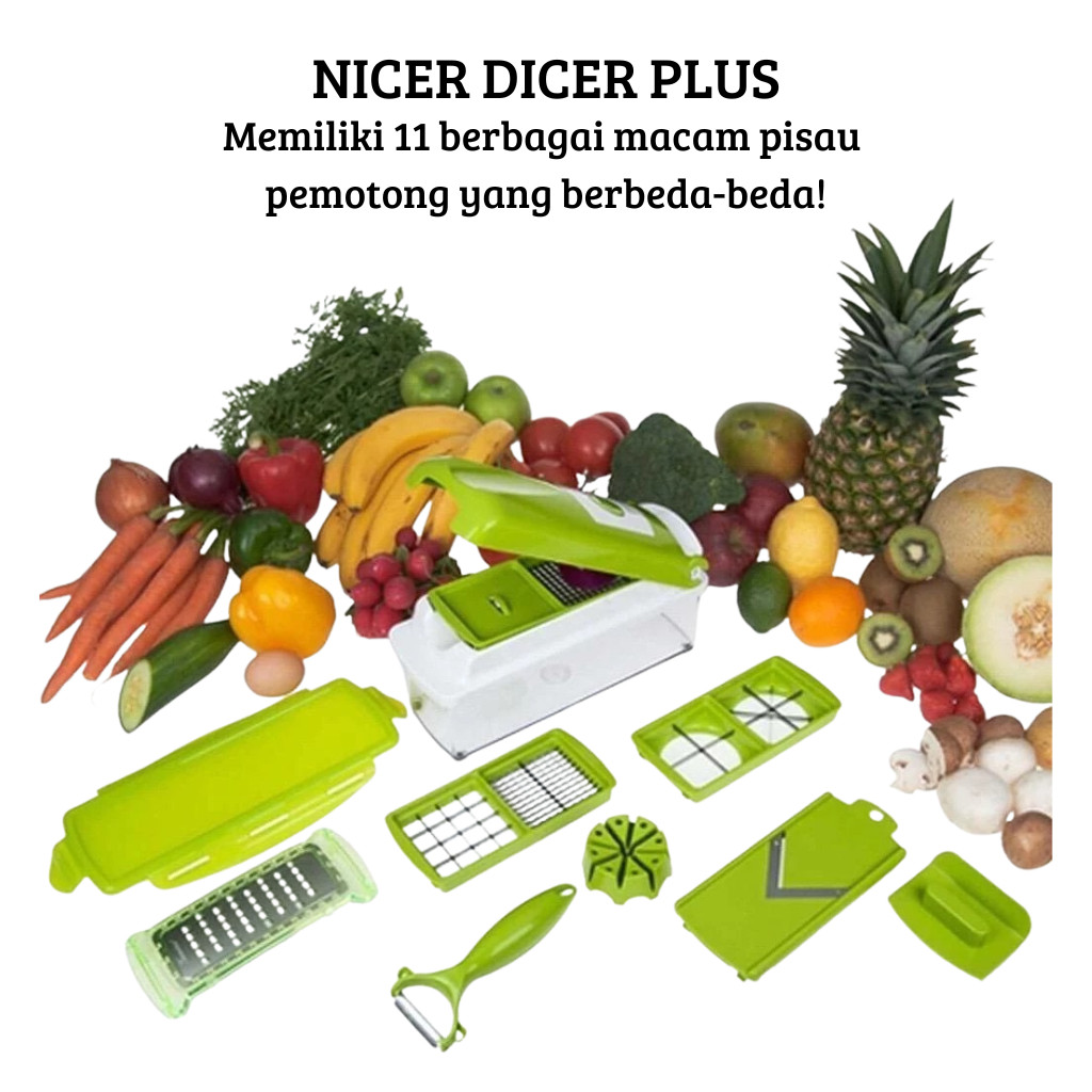 Nice Dicer Alat Pemotong Parutan Serbaguna Nicer Dicer Alat Pemotong Dapur