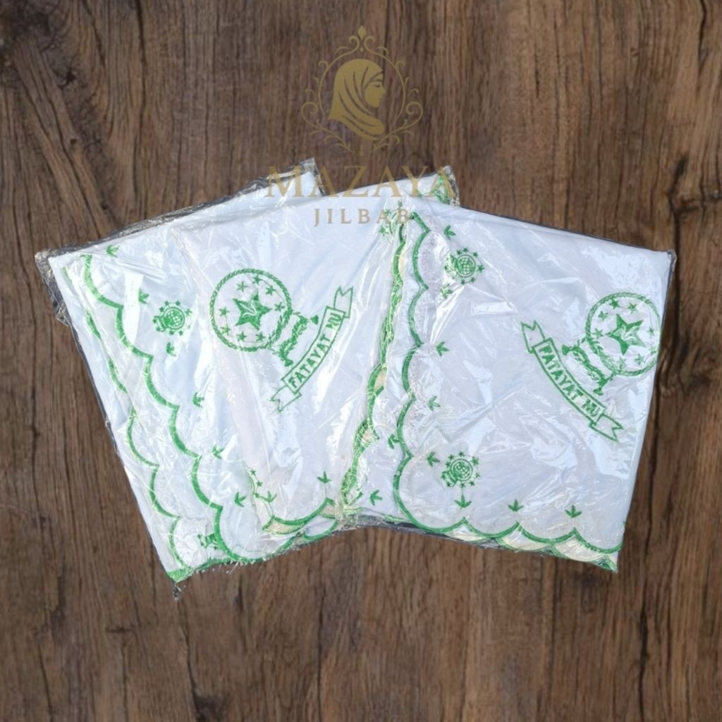 kerudung fatyat nu logo bordir full motif hijab fatayat jilbab ibu fatayat segi empat