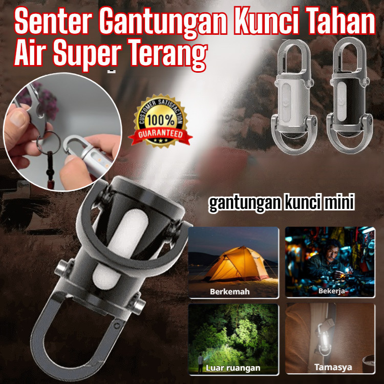 Penerangan Super Terang  Senter Genggam Mini Kunci Portable Tahan Air IPX4 - Senter Mini Portabel/Se
