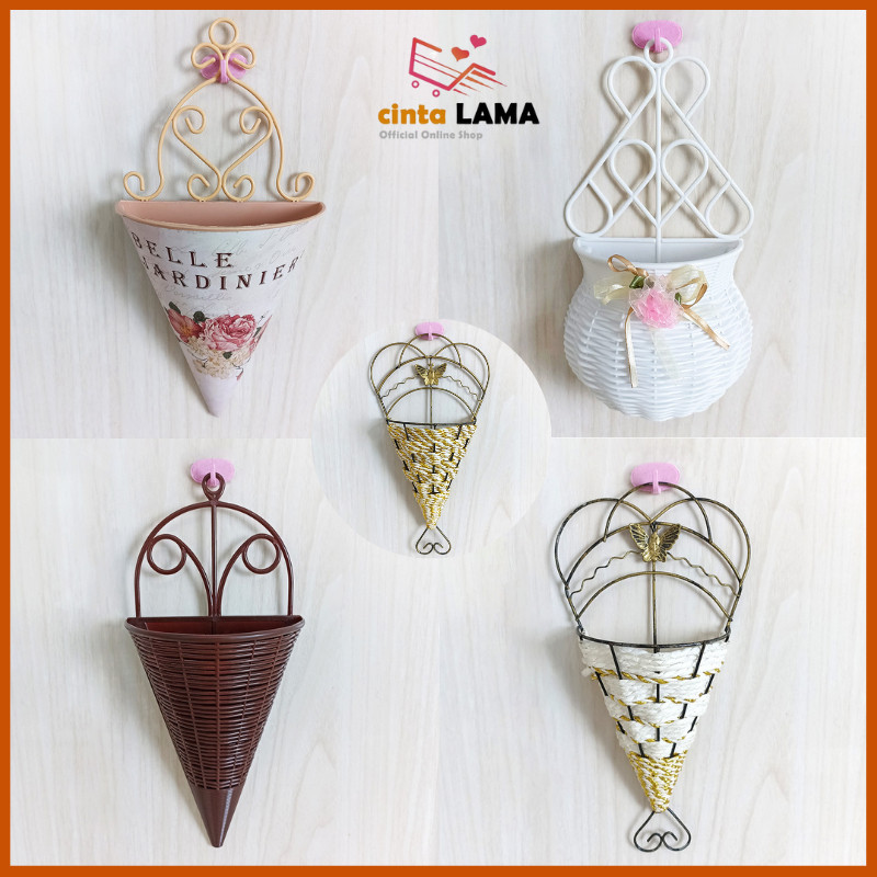 Pot Bunga Tanaman Hias Plastik Murah Vas Gantung Ornamen Dekorasi Rumah Kamar Import PBP57