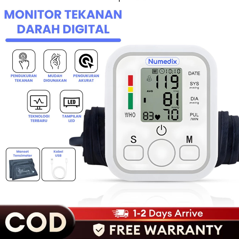 TENSIMETER DIGITAL OTOMATIS -Tensimeter Numedix / Alat Tensi Darah / Alat Cek Tekanan Darah / Alat T