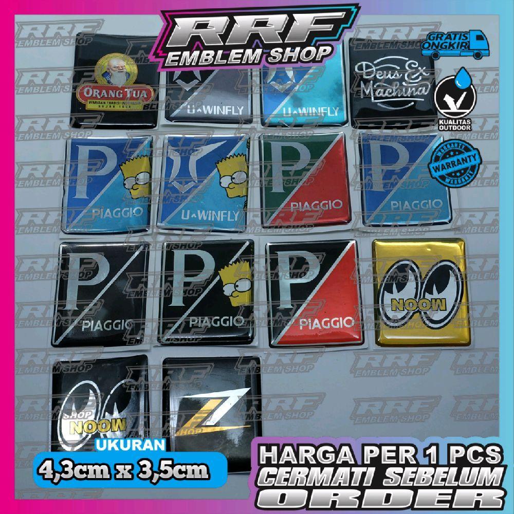 Emblem timbul DASI VESPA dan MOTOR LISTRIK U WINFLY T3