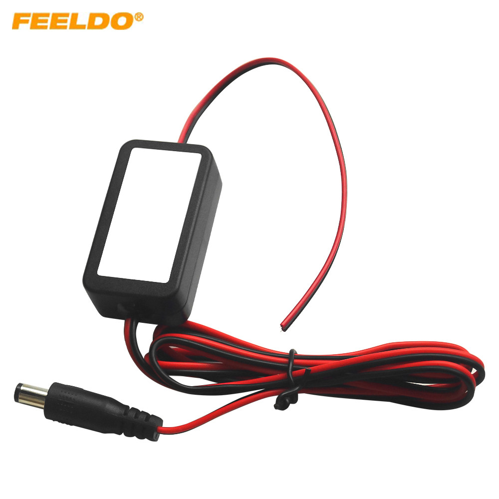 FEELDO 12V DC Car Camera Filter Power Relay Capacitor Filter Connector For Backup Auto Camera Filter
