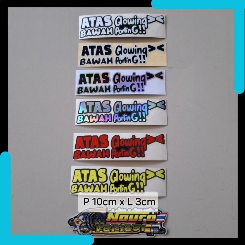 NV Stiker atas glowing bawah porting cutting berkualitas