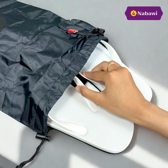 Tokoo Anugrahh Tas Kantong Pouch Serut Tas Sandal/Sepatu/Baju Traveling Untuk Perlengkapan Haji dan 