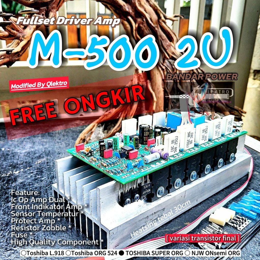 Fullset Driver Amp M-500 2U NEW UP | M500 2U | Amplifier High Quality | High Component | Clarity Amp