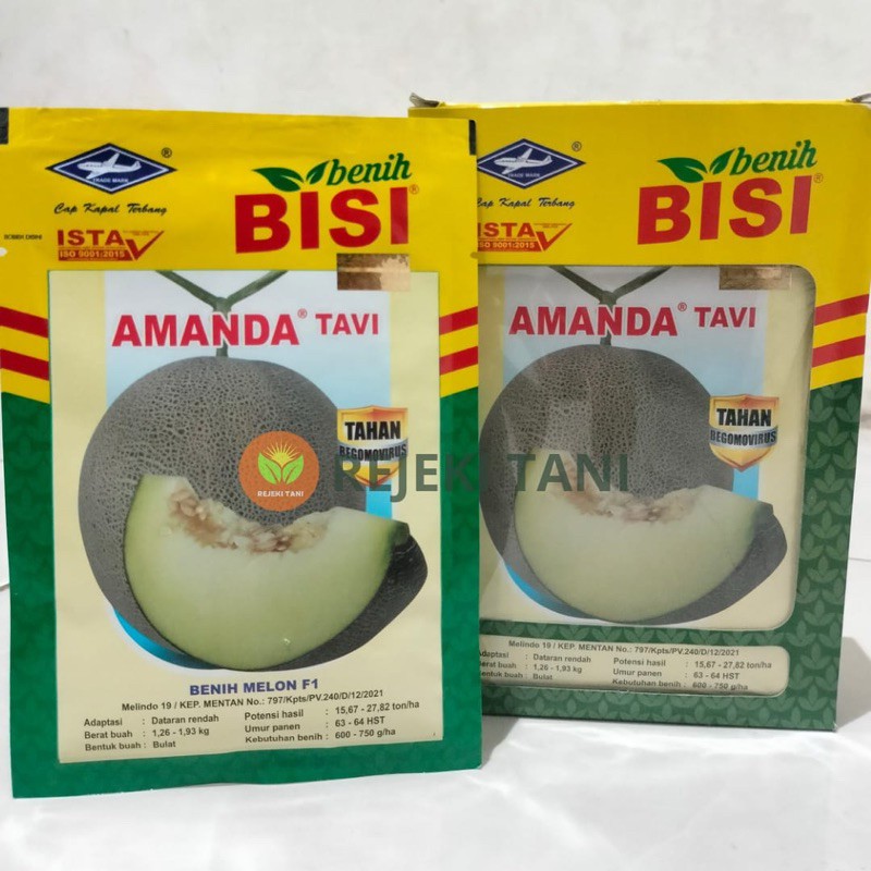 DIJAMIN ASLI 100 PERSEN MELON AMANDA 550 BIJI CAP KAPAL TERBANG