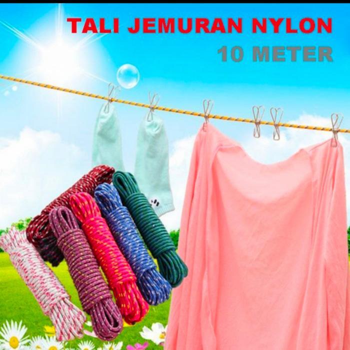 tali jemuran nylon 5mm 10 meter / tali tambang nilon 10meter kuat by MitraHobby