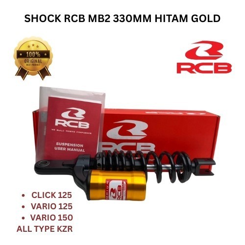 BUAT JUDUL PRODUK SHOCK RCB MB2 330MM HITAM GOLD & PINK