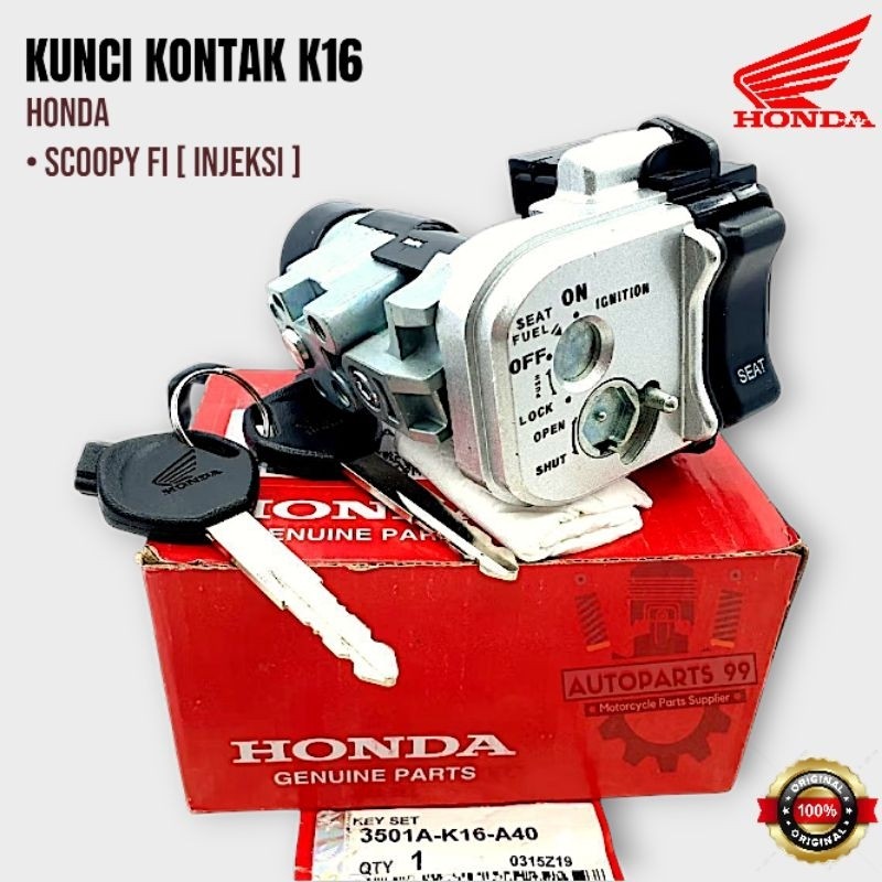 Murah Kunci Kontak Scoopy FI Stater Kasar Velg 14 Honda Original Kunci Kontak K16 3501A-K16-A40