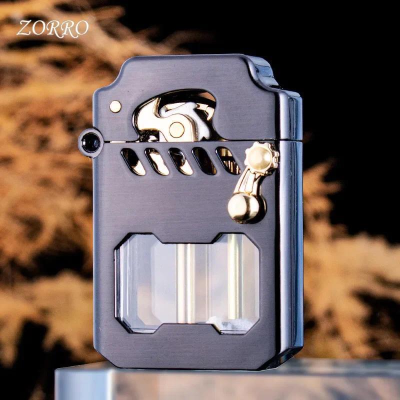 2025 New Zorro Kerosene Lighter Cyber Mecha Transparent Bin Rocker Cool Classic Torrens Tide Men Lig