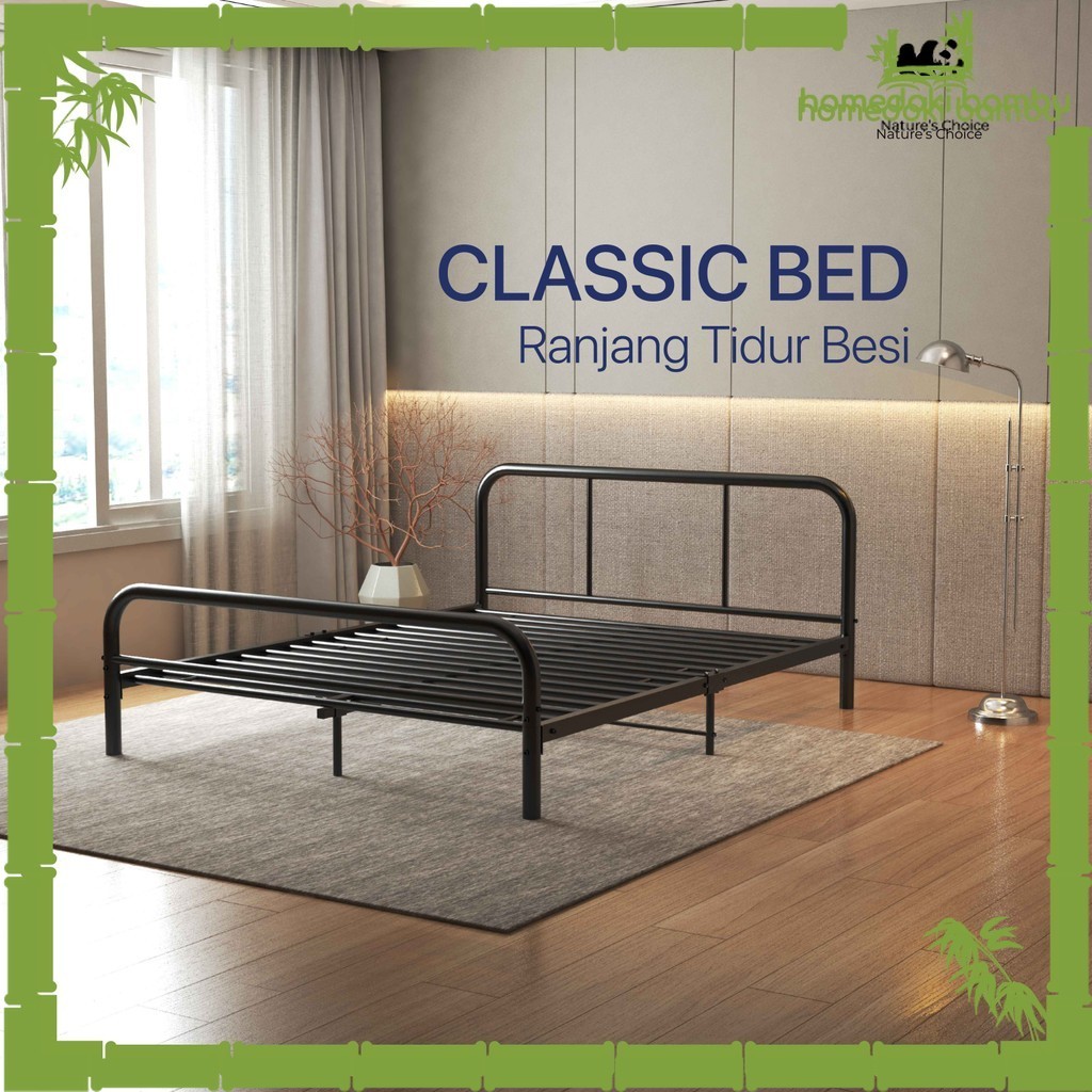 Homedoki Bambu -Classicbed Series / Dipan Besi / Dipan Tempat Tidur /  Dipan 120x200 / Dipan Tempat 