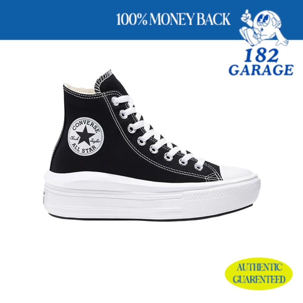 Sepatu Converse Chuck Taylor Move Platform Black White Hi