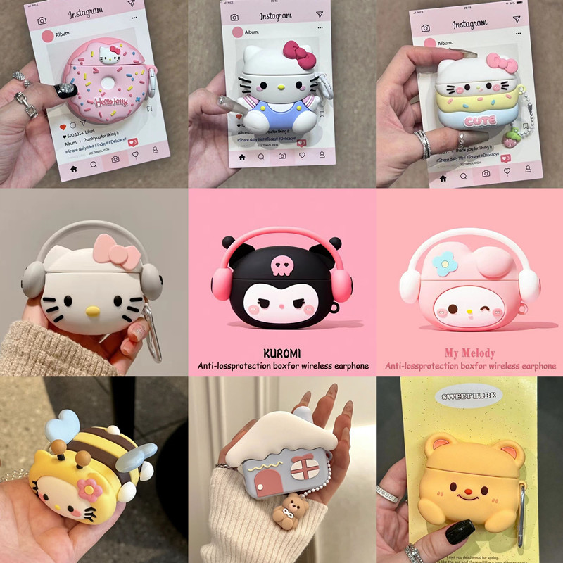 Cover for AirPods 4 Case 2024 3D Cartoon Cute Bear Earphone Earbuds Cover for AirPods Pro 2 3 2 1 ar