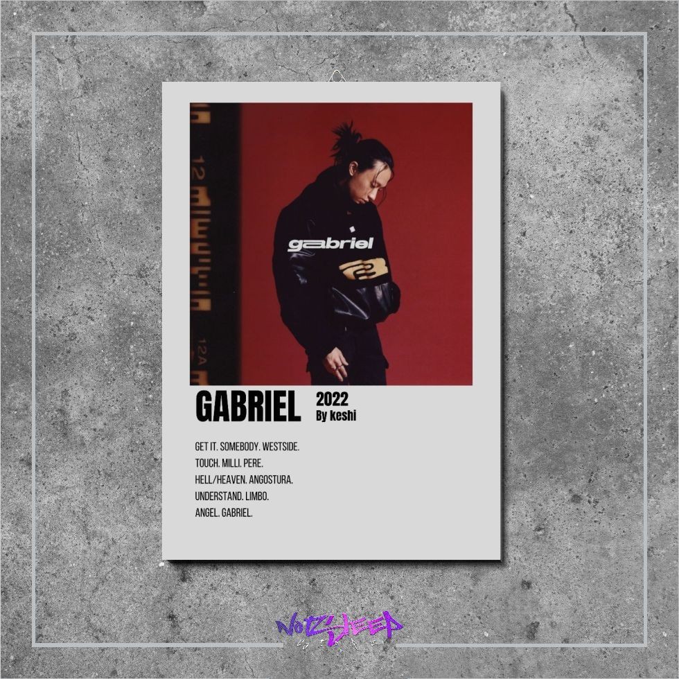 Poster Tanpa bingkai kayu Cover Album Musik  Gabriel  keshi like earth posters Hiasan Dinding Aesthe
