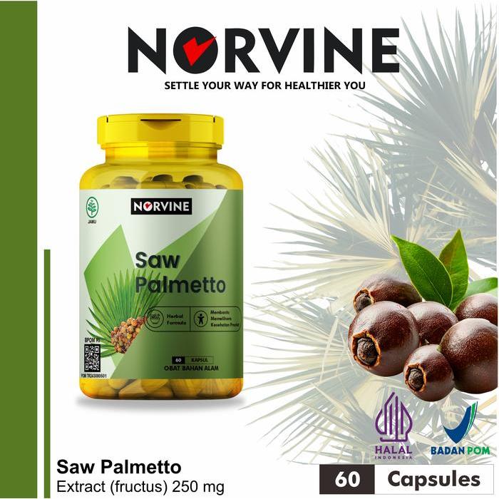 Norvine Saw Palmetto Extract - DHT Blocker Alami (BPOM - Halal)