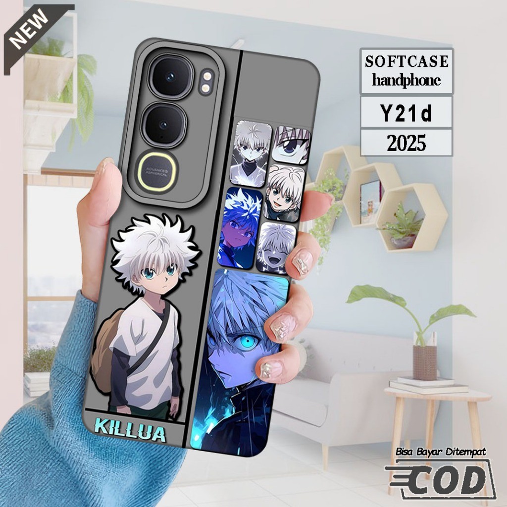 case VIVO Y21d Terbaru 4G 2025 -case VIVO Y21 d 2025 _Silikon Casing Karet Hitam Bening Lentur keren