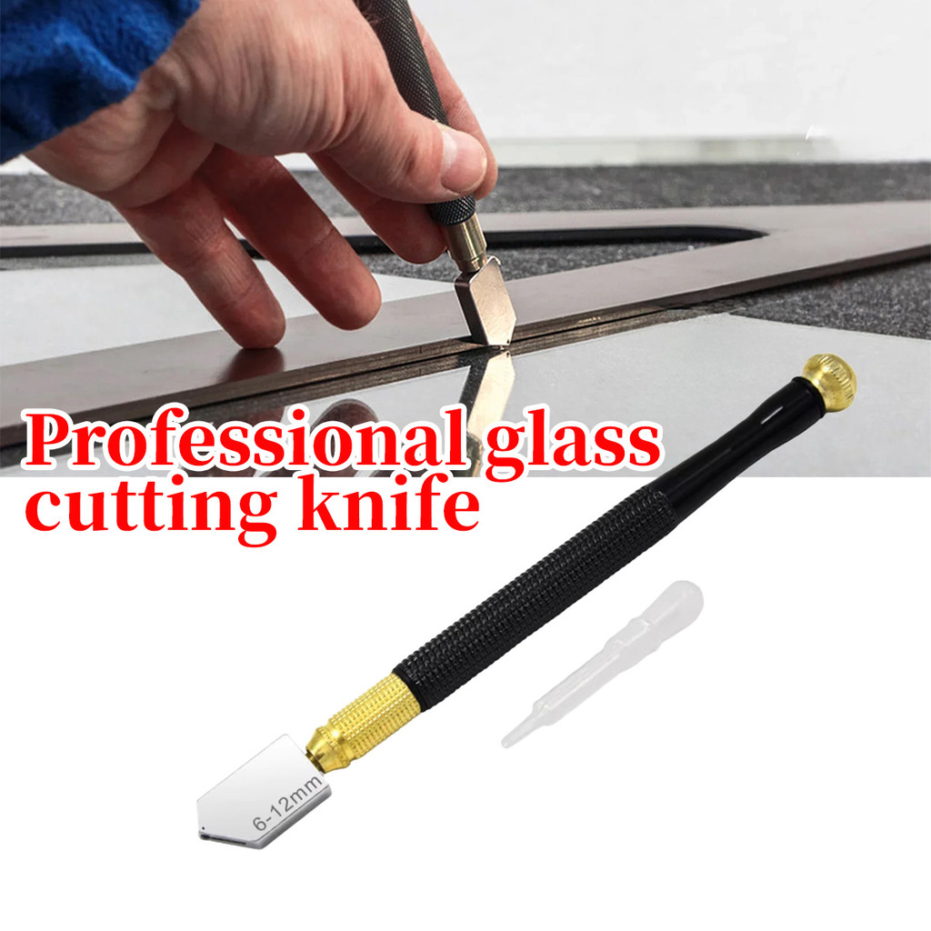 [2PCS/Set] alat pemotong kaca tebal Pemotongan Mudah, Musuh Kaca dan Ubin Pemotong Kaca Enam Roda Pr