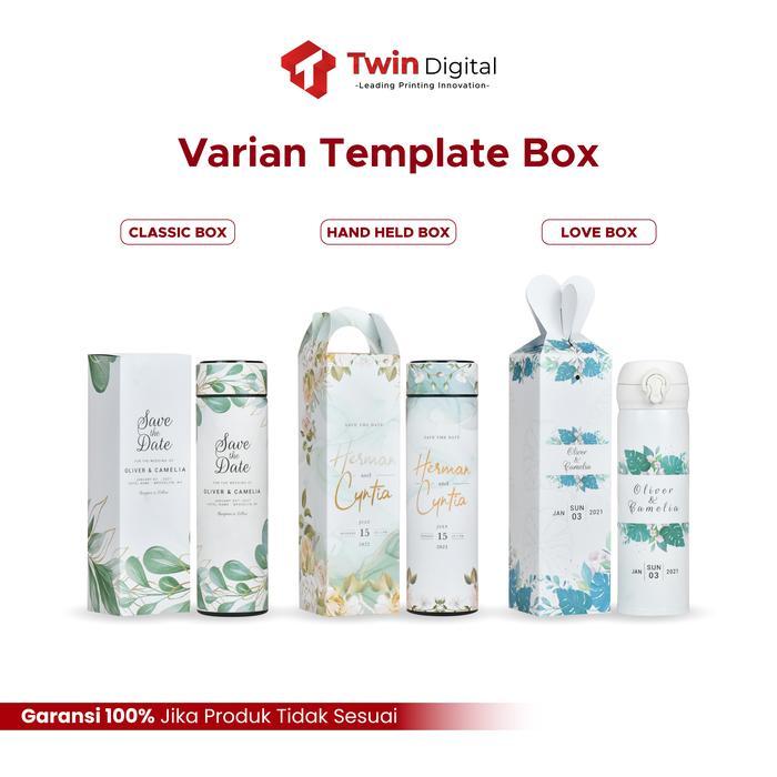 Promo Twindigital Souvenir Botol Minum Tumbler Custom Box - Tumbler Wedding - Sakura, Classic Box Te
