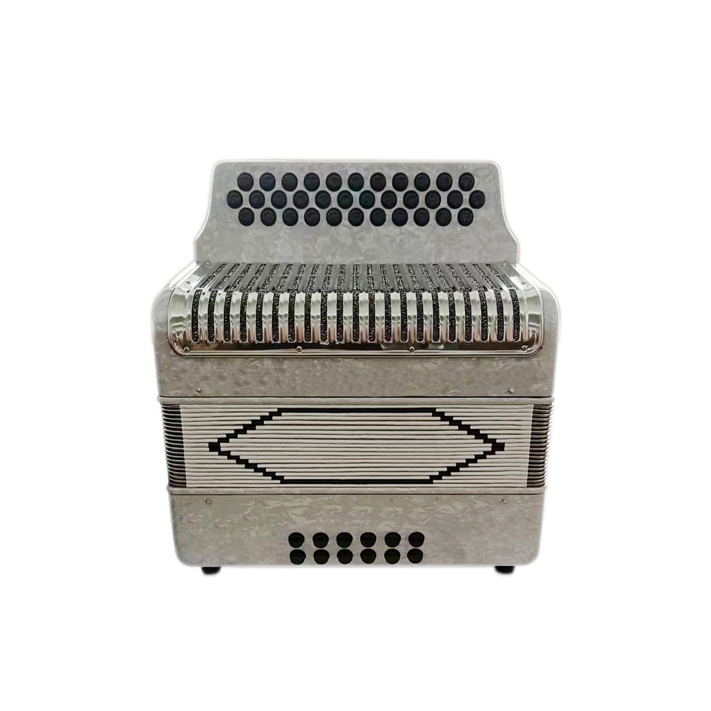 34 Button 12 Bass Compact Style Accoron atonic Student trument White Celluloid Acordeon