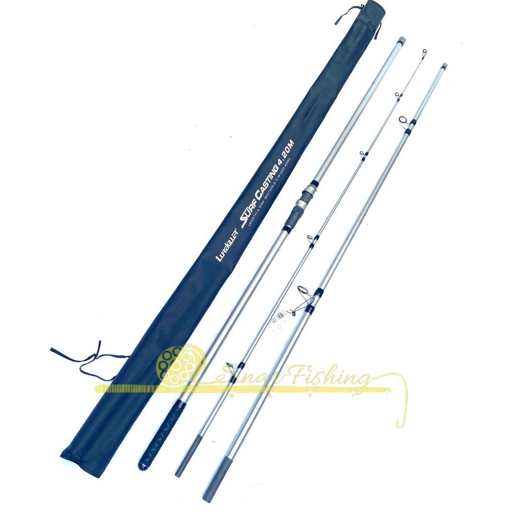 Joran Sambung 3 Lurekiller Surf Casting CW 200-400Gr Kaku Ring Fuji Blank Carbon Tebal