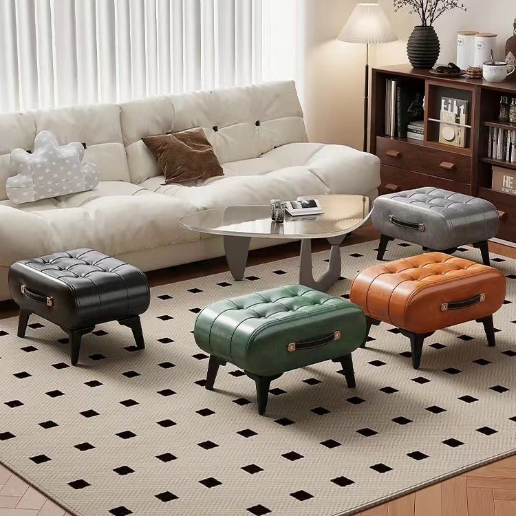 Kursi Stool Sofa Minimalis /Bangku Kulit/Kotak Bangku sofa Kursi minimalis / sofa kaki besi /sofa st