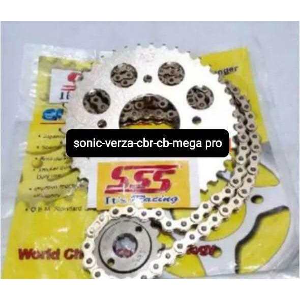 gear sonic 150 cbr 150 cb 150 mega pro verza 428 GEAR SET SSS 1 SET GEAR SSS 100% ASLI gear depan ge